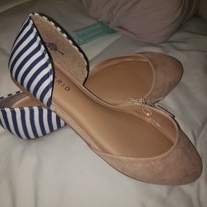 Torrid flats suede and stripes